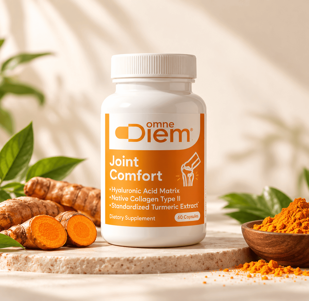 OmneDiem Joint Comfort supplement with turmeric